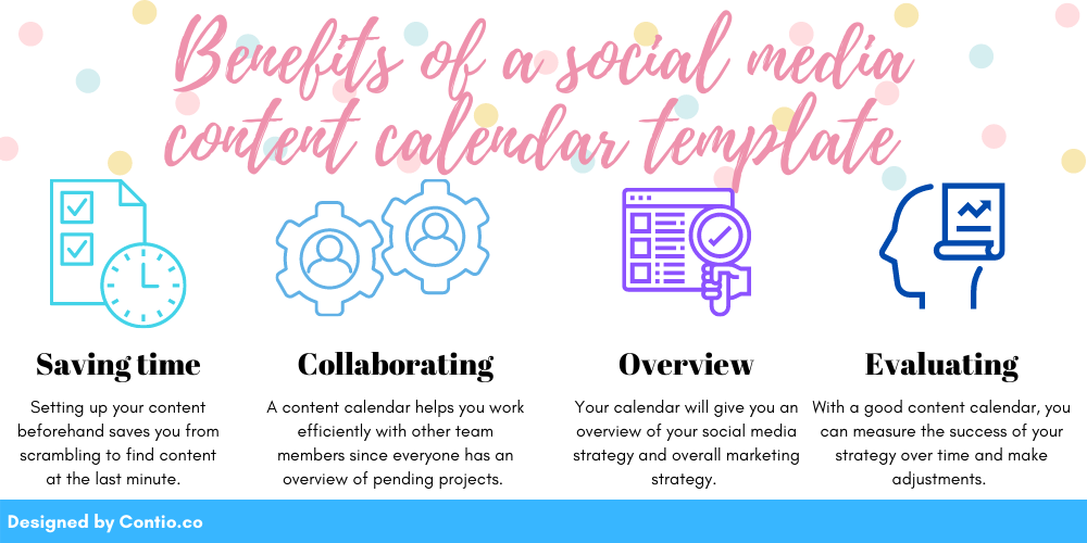 benefits of content calendar template